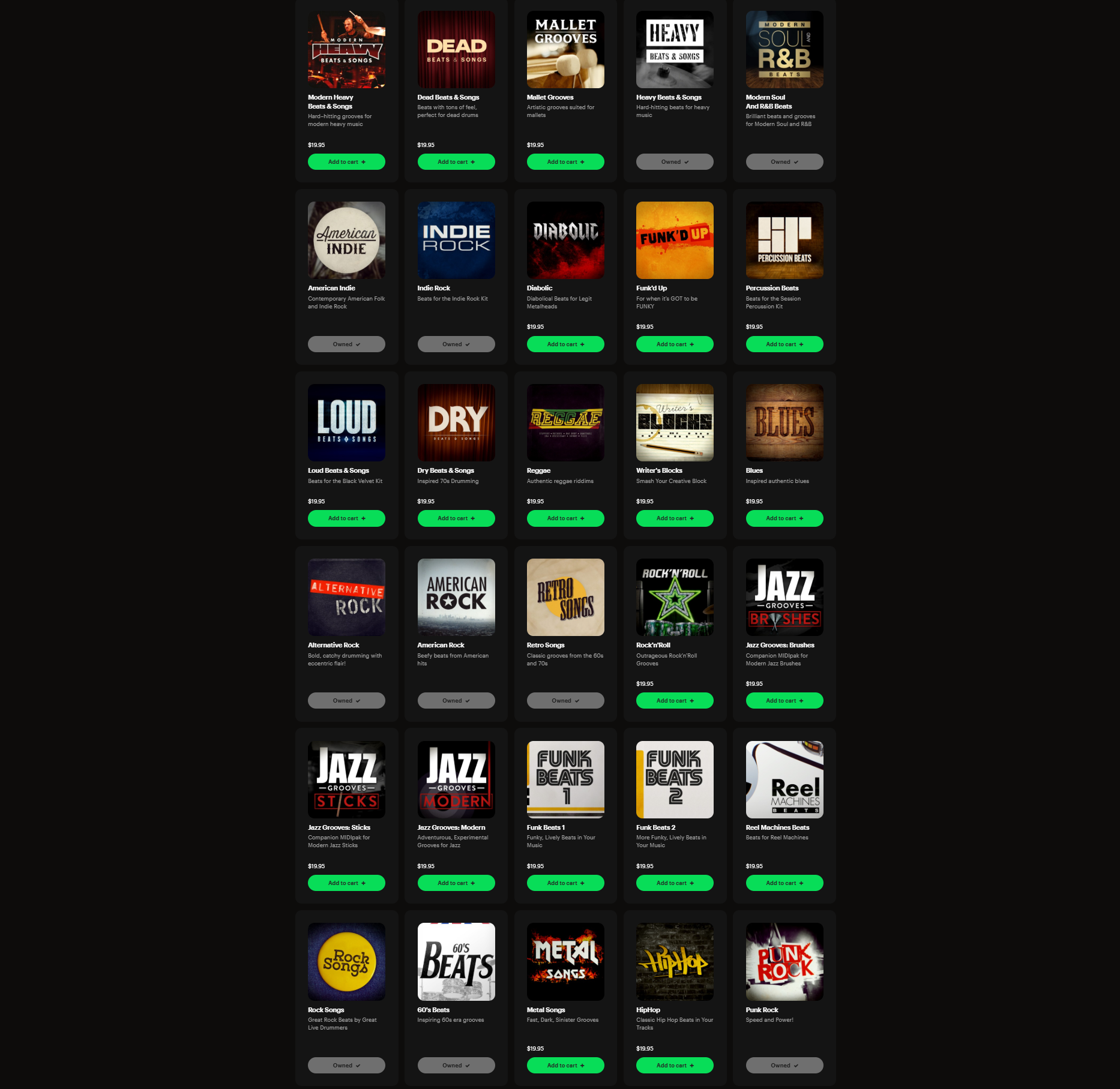 XLN Audio 10 MidiPaks Bundle for Addictive Drums 2